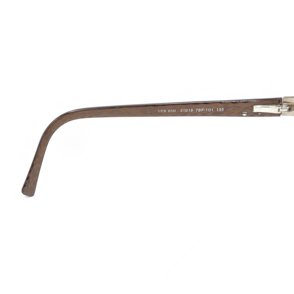 Prada VPR 60H 7BP-1O1 Brown Bronze Half Rim Eyeglasses Frames 51-18 135 Italy - Picture 10 of 12